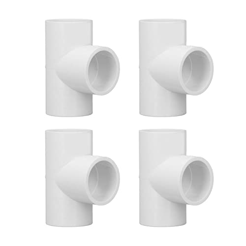 12 Piezas de Accesorios de Tubería en T de PVC Adaptador de Juntas de Plástico de Igual Diámetro en Forma de T Adaptador de Instalación de Tuberías Conector de Tubería Suministro de Agua(32mm)
