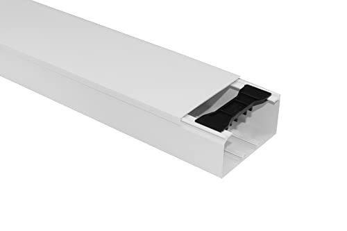 Komib - Canaleta de balaustrado (110 x 60 mm, 2 metros por barra (4 x 2 m = 8 m), color blanco