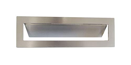 Buzón para cartas, de acero inoxidable satinado, 240-290 x 90 mm