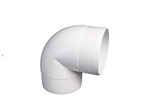 Europlast 125 mm codo de tubo ABS tubería de 125mm de escape tubo redondo 90 ° ventilación, PVC