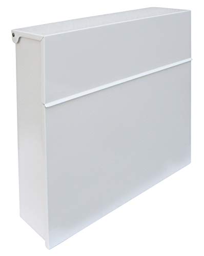 Arregui Plate E6501 Buzón Individual de Acero, Blanco, Tamaño L (revistas y sobres C4) -36 x 39 x 10 cm