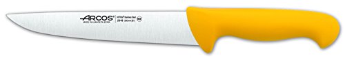 Arcos Serie 2900, Cuchillo Carnicero, Hoja de Acero Inoxidable Nitrum de 200 mm, Mango inyectado en Polipropileno Color Amarillo