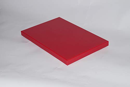 Denox 1 Tabla de cortar 400x300, hogar o profesional, color rojo, PEAD, talla única