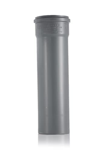 HYDROBIL Tubo de PVC para alcantarillado, Tubo de plástico Ø 110 mm, L 500, Espesor de Pared 2,4 mm, para la evacuación de Aguas residuales (Baja y Alta Temperatura)