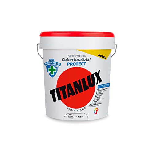 Titanlux Cobertura Total Protect pintura para paredes antibacterias Blanco 4L