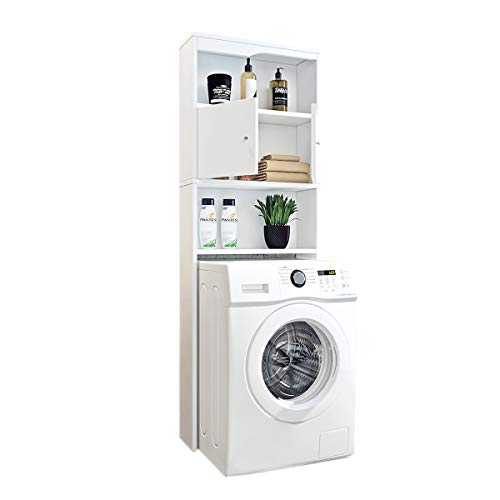 Feenice Armario alto para lavadoras, armario de baño, armario alto, armario para lavadora, armario de baño, armario para montaje de lavadoras