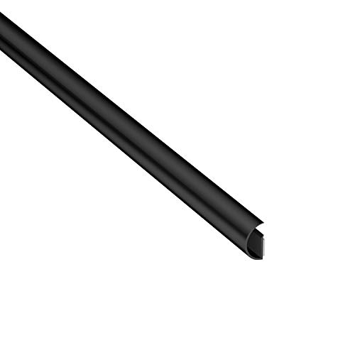 D-Line, Micro+ CableTraC 1MCT2010B, Popular canaleta para cables, Solución organizadora de cables en negro, Versátil solución para la gestión de cables, 20 mm (Ancho) x 10 mm (Alto) x 1 m (L) - Negro