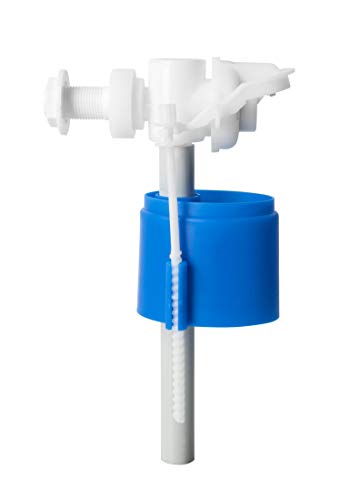 ADGO Válvula de llenado Lateral Universal 3/8 Cisterna WC Tanque, Válvula de Flotador para Cisternas de Plástico y Cerámica, 1 pieza
