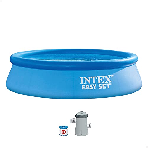 Intex 56007 - Piscina hinchable, Ø305x76 cm, 3.853 litros, Piscina redonda, Con depuradora cartucho, 1.250 litros/hora, filtro cartucho tipo H, Para 3 personas