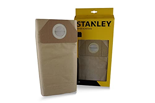 Stanley Bolsas de filtro de papel de 20 l para aspiradores sólidos y líquidos