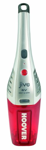 Hoover SJ60WWR6 Jive SJ60WWR6-Aspirador de Mano, Sólidos, Cabezal para rincones y líquidos, Peso 0,9Kg, Batería Nimh, 12min, Base de Carga y Anilla, 0.3 litros, 75 Decibelios, Plástico, Rojo
