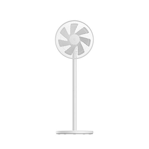 Xiaomi Mi Smart Standing Fan 2 Lite - Ventilador de mesa y de pie, conexión opcional para iOS/Android Mi Home (38 W, 38-58 dB, 3 niveles de velocidad, compatible con Alexa y Google Assistant) Blanco