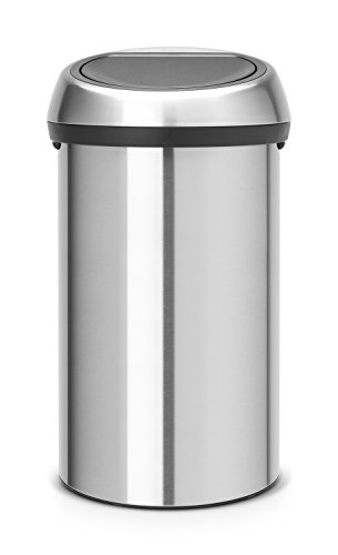Brabantia Touch Bin - Cubo de Basura, 60 litros, Acero Mate Anti-Huellas