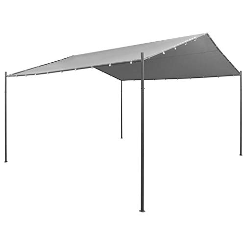 vidaXL Cenador Jardín 400x400x260 cm Gris Antracita Marquesina Toldo Pérgola