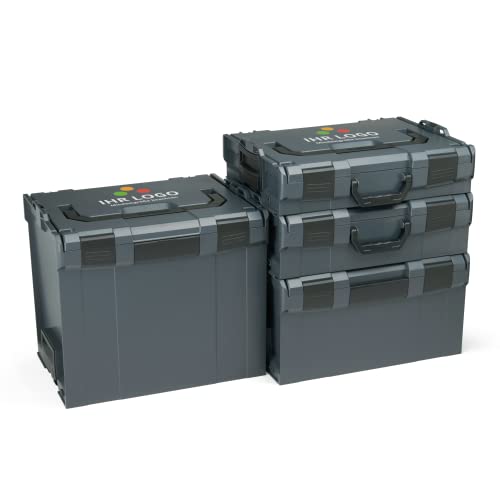 Bosch Sortimo L-Boxx - Maletín de herramientas (tamaño 102 – 374 en color antracita | cajas de herramientas vacías de plástico, personalizadas con su logotipo
