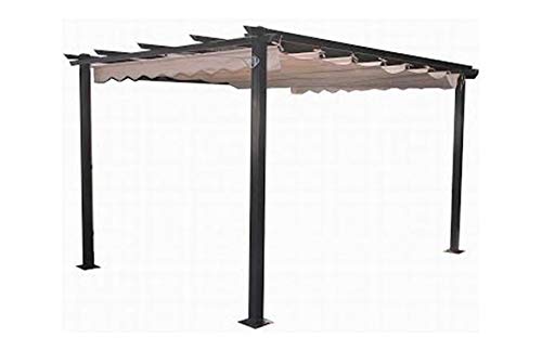 Plicosa M279707 - Pergola Aluminio toldo corredero 3x4 m Crudo