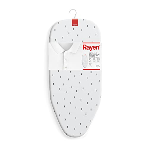 Rayen, Tabla de Planchar de sobremesa, Mínimo Espacio Plegado, con Malla metálica, Válida para Colgar, Medidas: 73.5 X 31.5 cm, Estampado