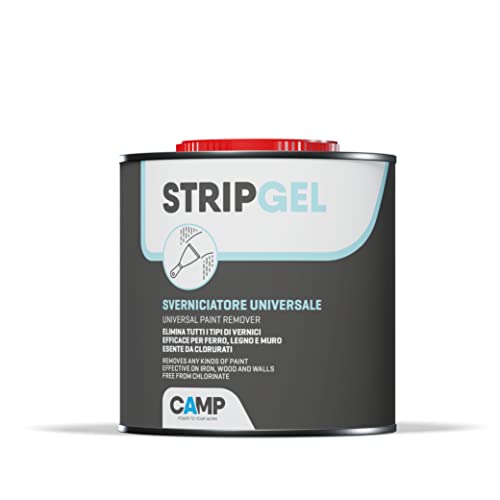 CAMP STRIP GEL Removedor de pintura en gel profesional para madera, hierro y pared, elimina pinturas, agentes impregnantes y fondos, 750 ml