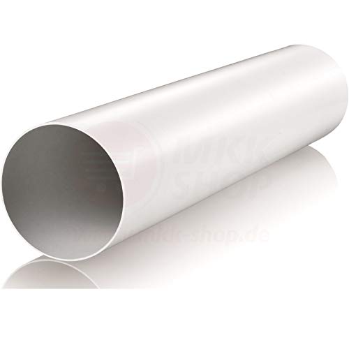 VONLIS - Tubo de ventilación (1 m, tubo de cocina, PVC, 100 mm), color blanco