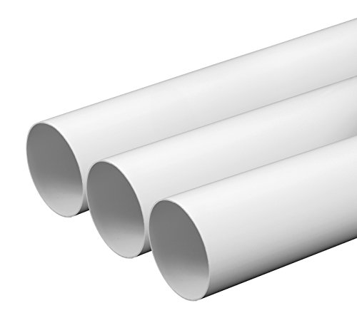 MMK Tubo de ventilación 100 mm, longitud de 0,5 m de plástico ABS, tubo redondo, canal redondo, tubo de salida de aire, canal de salida de aire, extractor de humo, canal 10 cm de diámetro y 50 cm de largo, sistema de tubo redondo