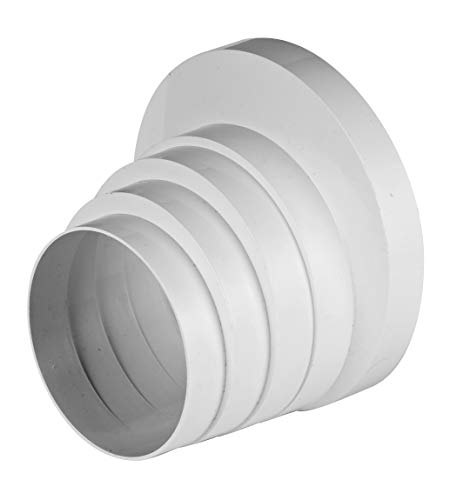 Conector de rosca reductor para tubo de ventilación universal, 100, 110, 120, 125 y 150 mm de diámetro