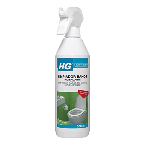 HG Limpiador Higiénico para Áreas de Baño 500ml con Fragancia Fresca en Spray para Lavabos