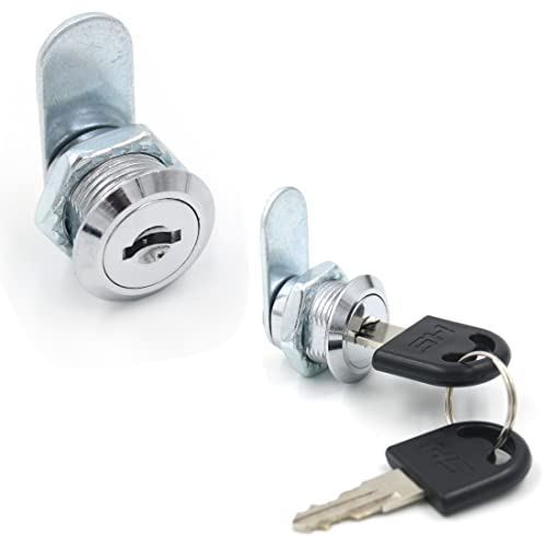 Androxeda Cerradura para buzón con 2 llaves de plástico de 16 mm cerradura para buzón de seguridad cerradura de levas cerradura de puerta de armario cerradura de taquilla para armario