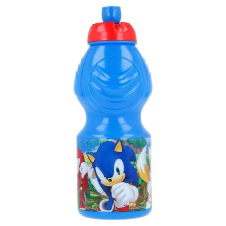 Cantimplora deportiva de plástico para niños, 400 ml, con boquilla (Soniic)