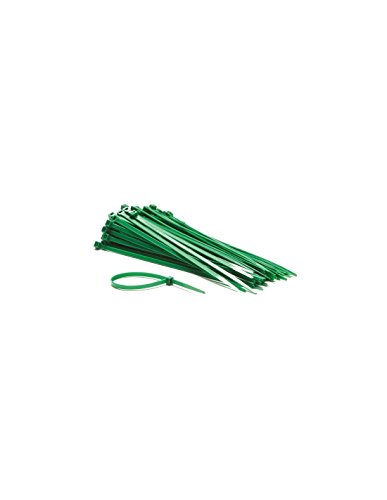 Perel ectg200 - Juego de Bridas (Nailon, 200 x 4,6 mm, 100 Unidades), Color Verde