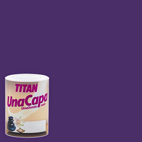 Industrias Titan. S.L 69630434 - Pintura plast mate 750 ml morada int. mono una capa titan