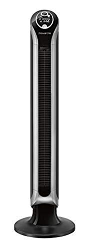 Rowenta Eole Infinite Digital VU6670 Ventilador de torre de pie de 1 m de alto con 3 velocidades, oscilación de 180°, indicador de temperatura LED y temporizador hasta 8 horas