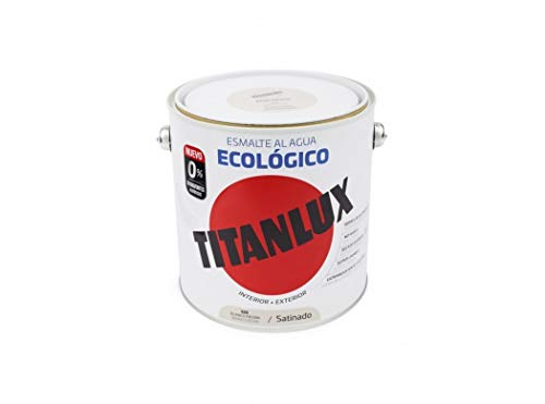 Titanlux Esmalte Al Agua Titanlux Ecológico Satinado 2, 5 L, 525 Blanco Piedra