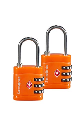Samsonite Global Travel Accessories - Three Dial TSA Combi Candado para equipaje, 7 cm, Naranja (Orange)