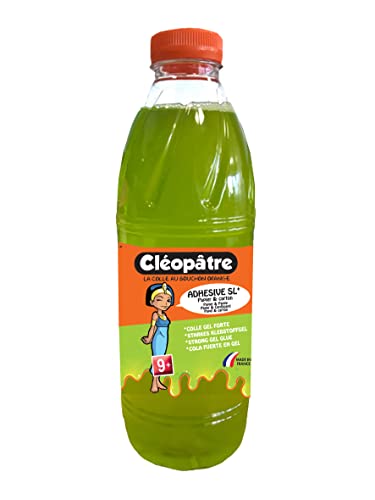 Cleopatre - Juegos y Manualidades - Cola Verde Transparente - Bote de 1 Litro - Tamaño 5 x 20 x 5 cm (W x H x L)