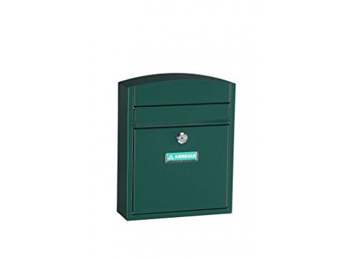 Arregui Compact E5733 Buzón Individual de Acero, Verde, Tamaño S (DIN A5) -28.5 x 24 x 9.5 cm