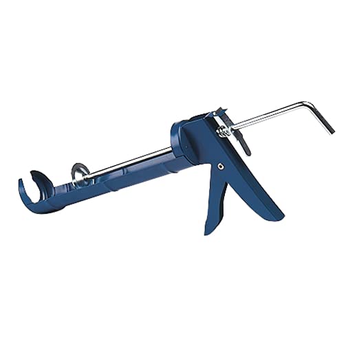 Ceys- Pistola selladora universal profesional - plicador con muelle de silicona y masilla - Azul
