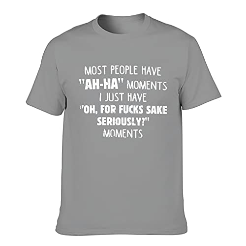 Camisetas - Retro para hombre humor sarcasmo Gris oscuro. XL