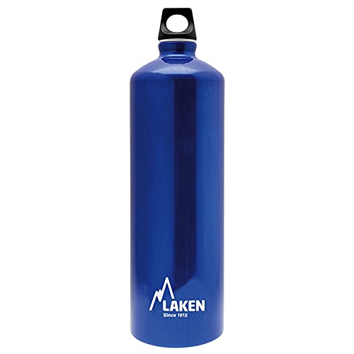 Laken Futura Botella de Agua, Cantimplora de Aluminio Boca Estrecha 1,5L, Azul