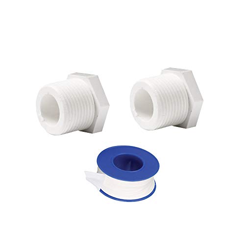 YOFASEN Tapa de tubería de agua Blanco - Accesorios de tubería de PVC Cubierta Final Externa, 20mm, 2pièces (+ 1pièces tape)