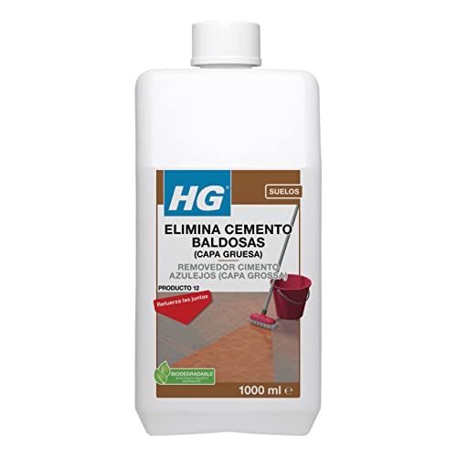 HG Elimina Cemento 1L de Capa Grasa para Residuos y Lechada de Baldosas y Losas de Cerámica No Porosas -(171100130)