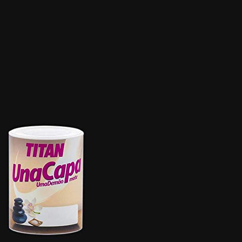 Titan 69630934 - Pintura plástica mate NEGRO Titan UNA CAPA
