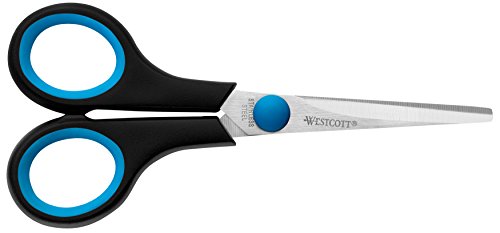 Westcott E-30252 00, Tijeras de acero inoxidable, 14 cm, color Azul/Negro