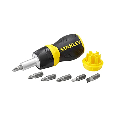 STANLEY 0-66-358 - Destornillador con carraca, magnético, 6 puntas