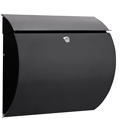 Arregui Aura E5404 Buzón Individual de Acero, tamaño L (revistas y sobres C4), Negro, 330 x 375 x 105 mm