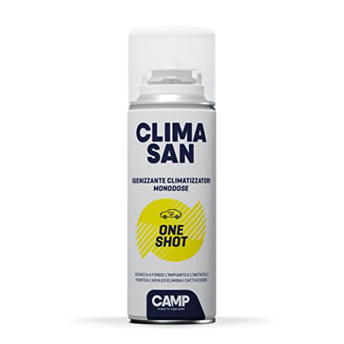 CAMP CLIMASAN ONE-SHOT Spray Higienizante para Aire Acondicionado de Dosis Única,purifica el aire y neutraliza los malos olores