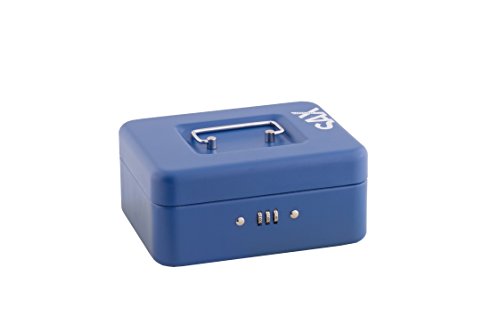 Sax 0 – 14 Caja de caudales Kit, 20 x 9 x 16 cm), color azul