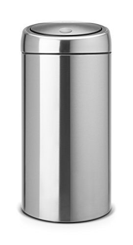 Brabantia 401084 - Cubo de Basura, Touch Bin, 2 x 20 litros, Dos compartimientos para Reciclaje, Acero Mate Anti-Huellas