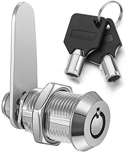Litensh Cerradura tubular de rosca de 20 mm, cerradura de cilindro para puerta, cajón, armario, buzón con llaves iguales (1, 20 mm)