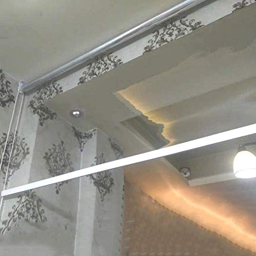 Persianas enrollables Estores Impermeables Transparentes para Patio de Cocina, con Accesorios, Persianas de Ventana de Plástico PVC Transparente para Interiores y Exteriores (Size : 100x100cm/W×L)