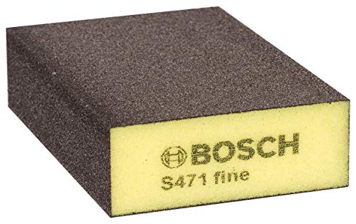 Bosch Professional 2608608226 Esponja Abrasiva Fino, Amarillo, Marron, 68 x 97 x 27 mm